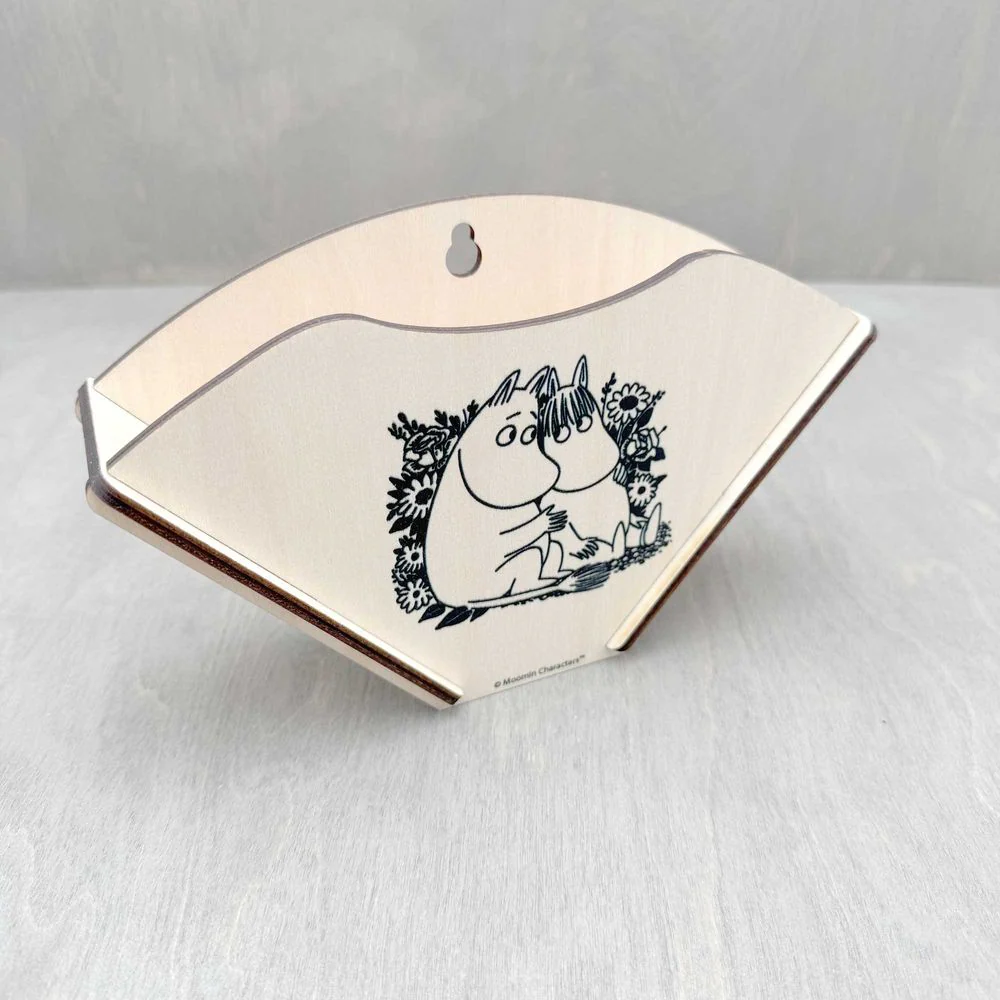 Moomintroll & Snorkmaiden Coffee Filter Holder B&W