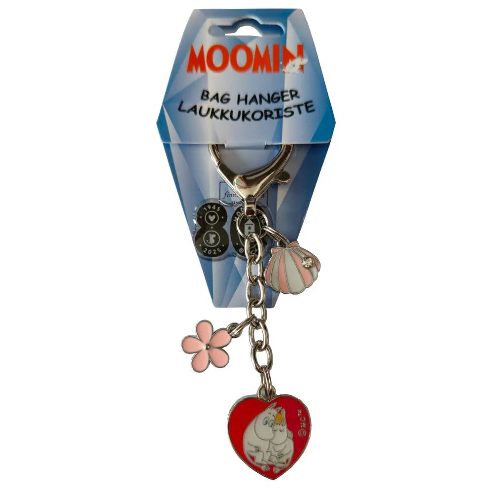 Moomintroll & Snorkmaiden Heart Bag Hanger - Image 2
