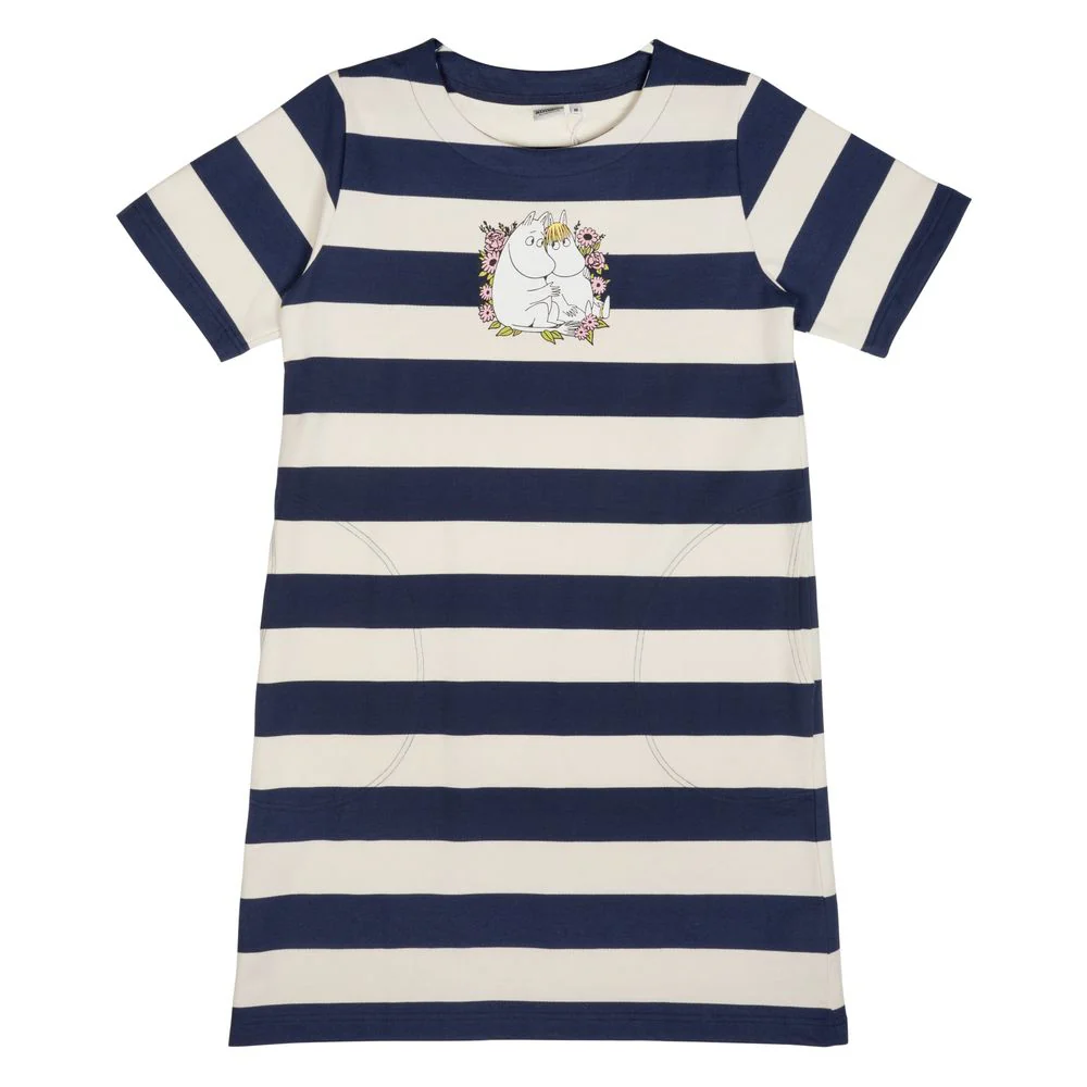 Moomintroll & Snorkmaiden Stripe Dress Darkblue - Image 2