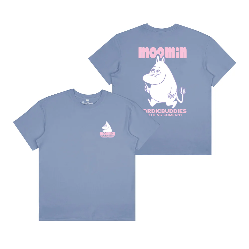 Moomintroll Walking T-shirt Blue - Image 2