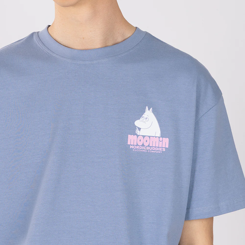 Moomintroll Walking T-shirt Blue - Image 6