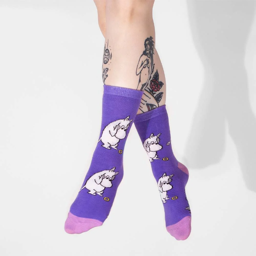 Moomintroll Wondering Socks Lilac 36-42
