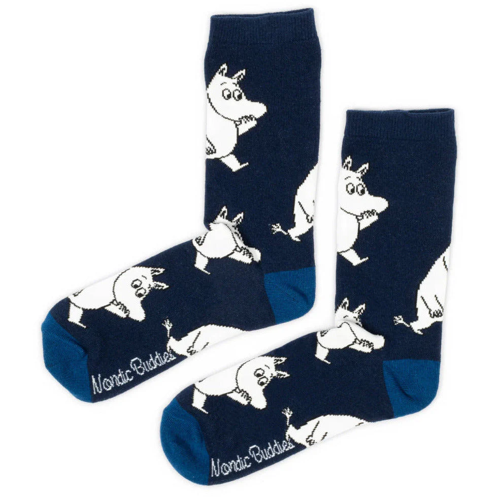 Moomintroll Wondering Socks 40-45 Navy - Image 2