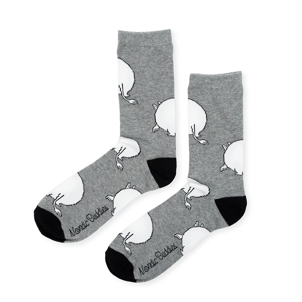 Moomintroll Butt 40-45 Socks Grey