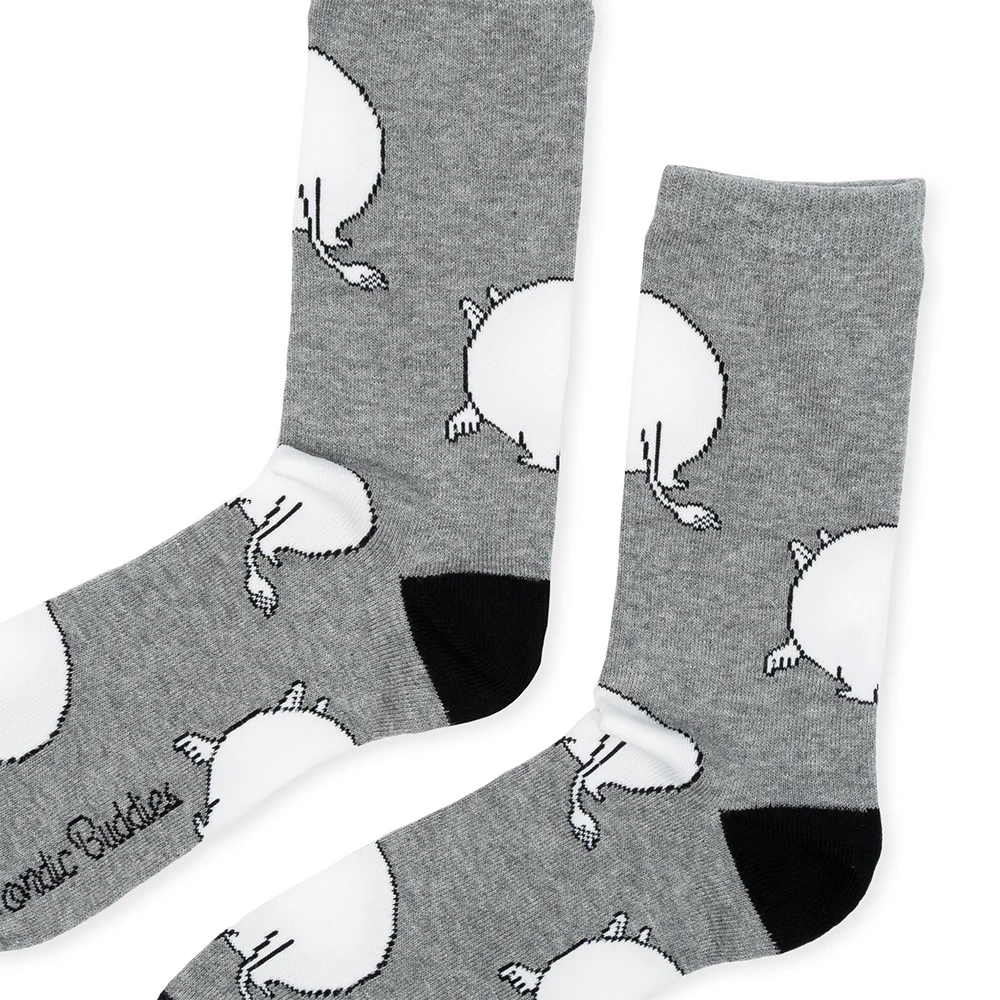 Moomintroll Butt 40-45 Socks Grey - Image 2