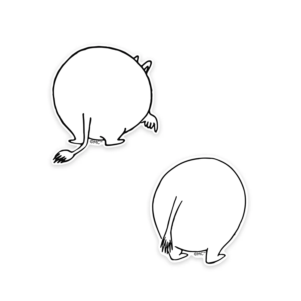 Moomintroll Butt XL Stickers 2-set