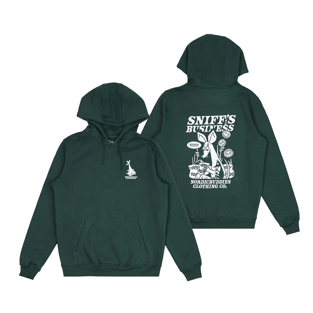 Sniff's Business Hoodie Darkgreen - Image 2