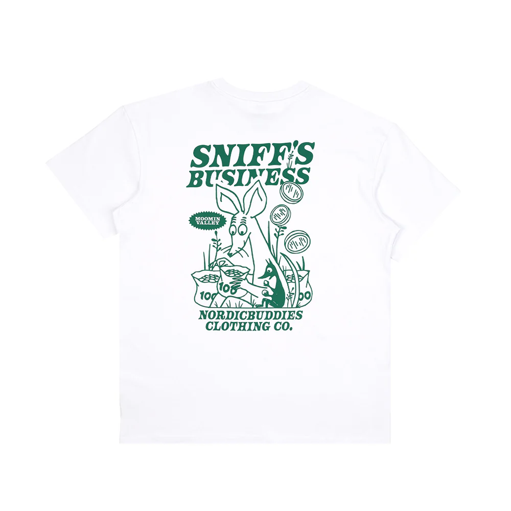 Sniff's Business T-shirt White - Image 4