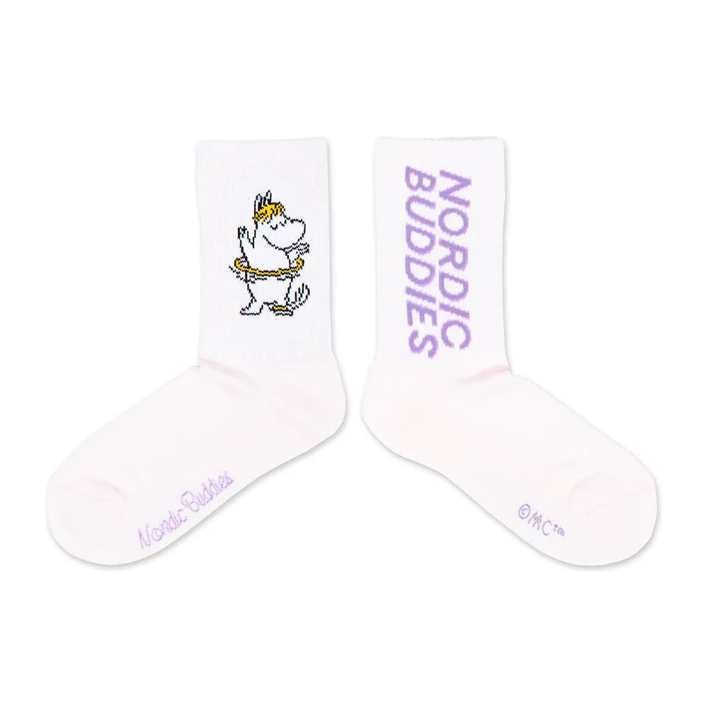 Snorkmaiden Dancing Retro Socks Light Pink 36-42 - Image 2