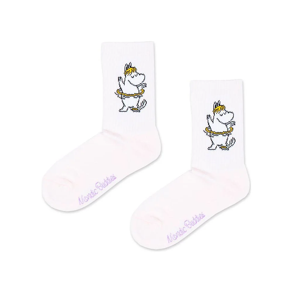 Snorkmaiden Dancing Retro Socks Light Pink 36-42 - Image 3