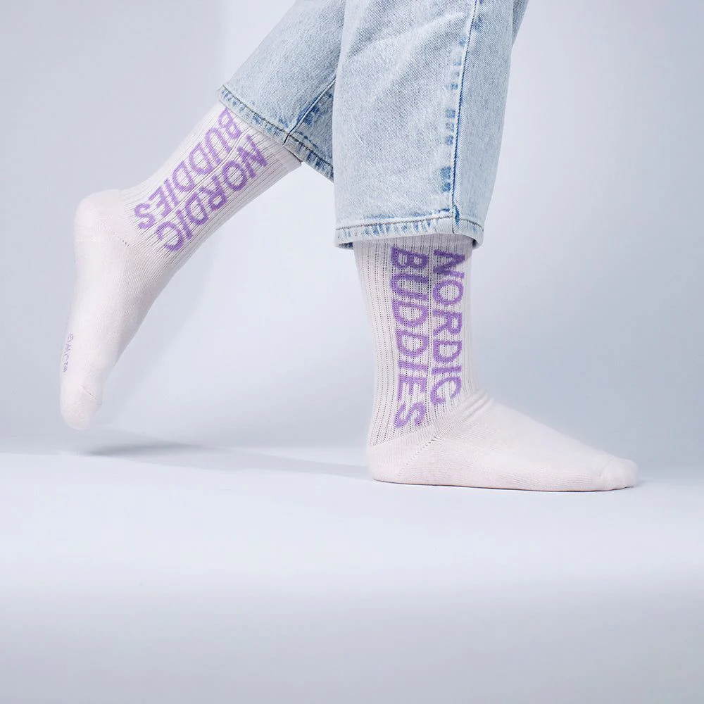 Snorkmaiden Dancing Retro Socks Light Pink 36-42 - Image 6