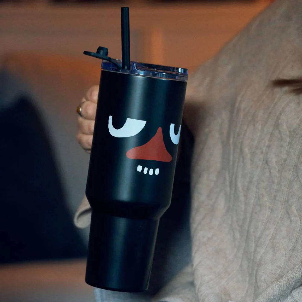 Stinky Face Tumbler Thermal Bottle 1,2L Black - Image 6